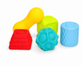 Soft Sensory Blocks for Babies, 5-Piece Textured Stacking Toy, Ages 0+