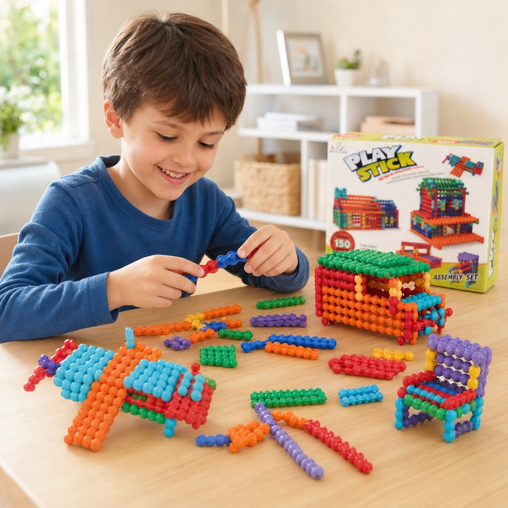 Play Stick 150-Piece Snap-and-Lock Construction Building Set