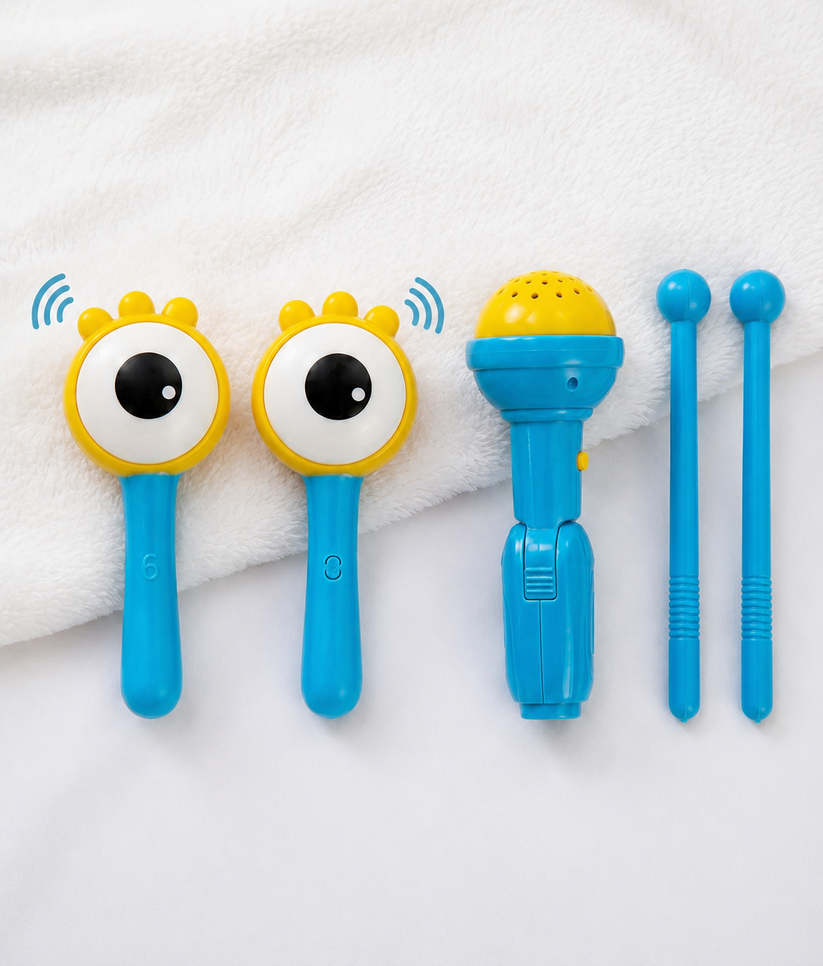 3-in-1 Crab Jazz Drum Musical Toy with Microphone for Toddlers 18M+
