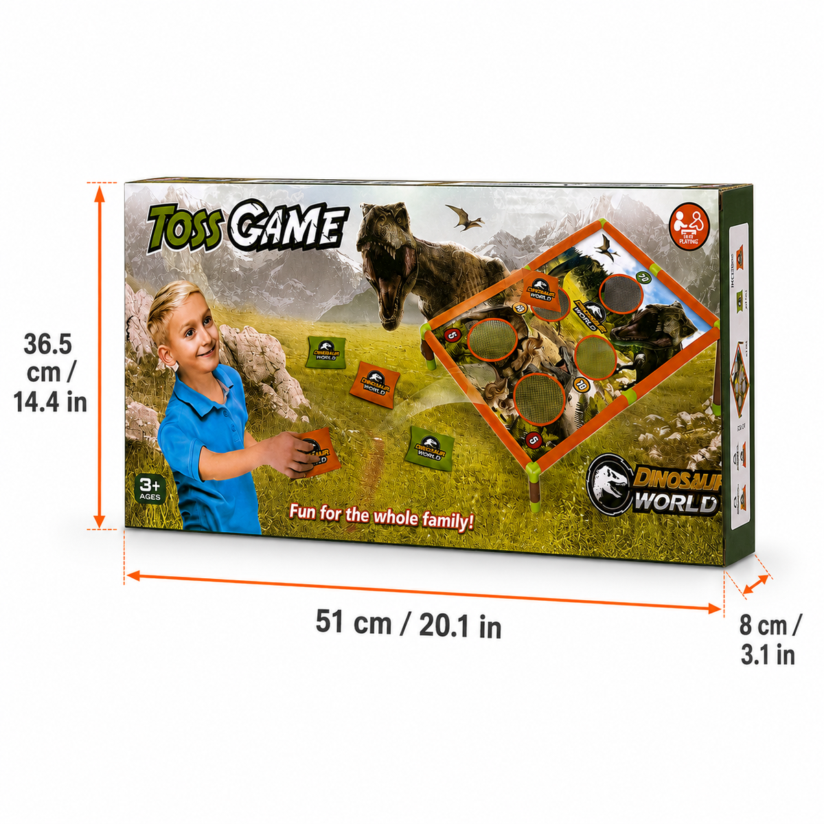 Dinosaur Bean Bag Toss Game for Kids – Indoor & Outdoor, Ages 3+