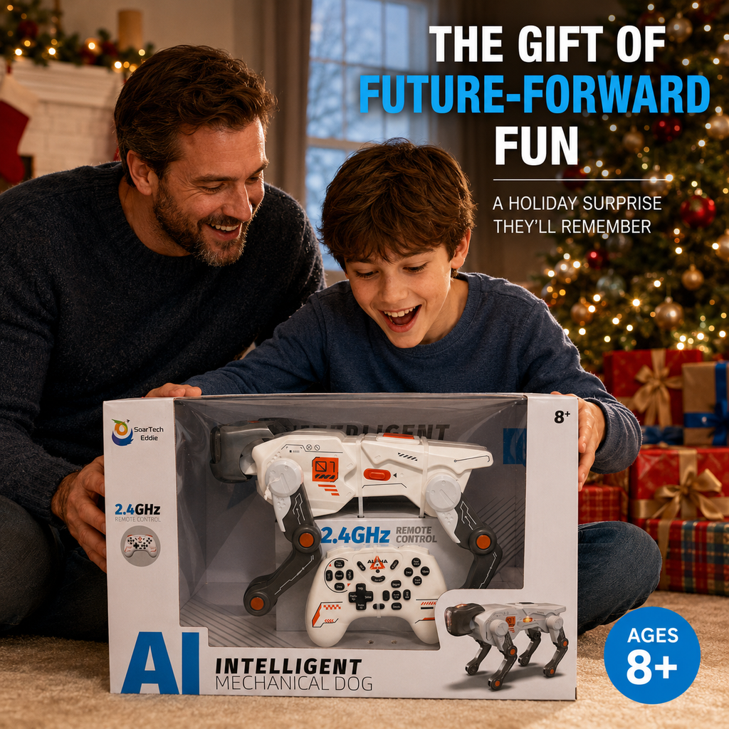 AI RC Robot Dog with Programmable Actions & Stunts, Ages 8+