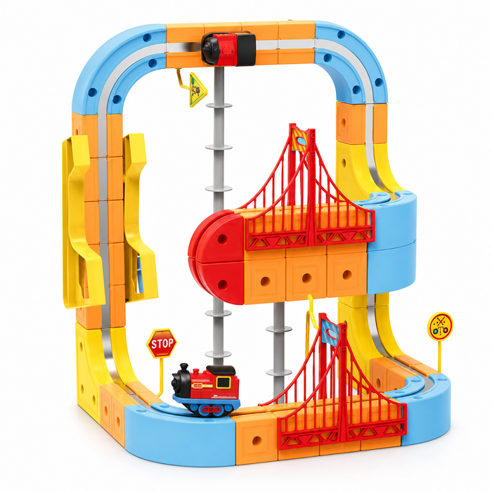 3D Magnetic Track Car STEM Toy Set 88 Pcs for Kids Ages 3+