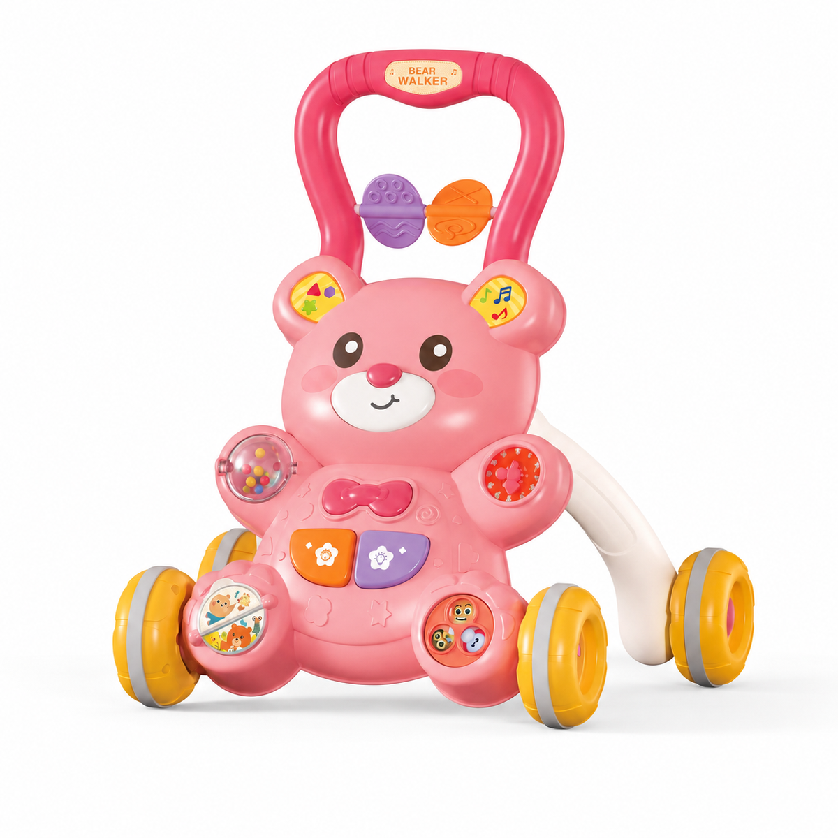 2-in-1 Bear Baby Walker & Activity Table with Lights & Sounds 0M+