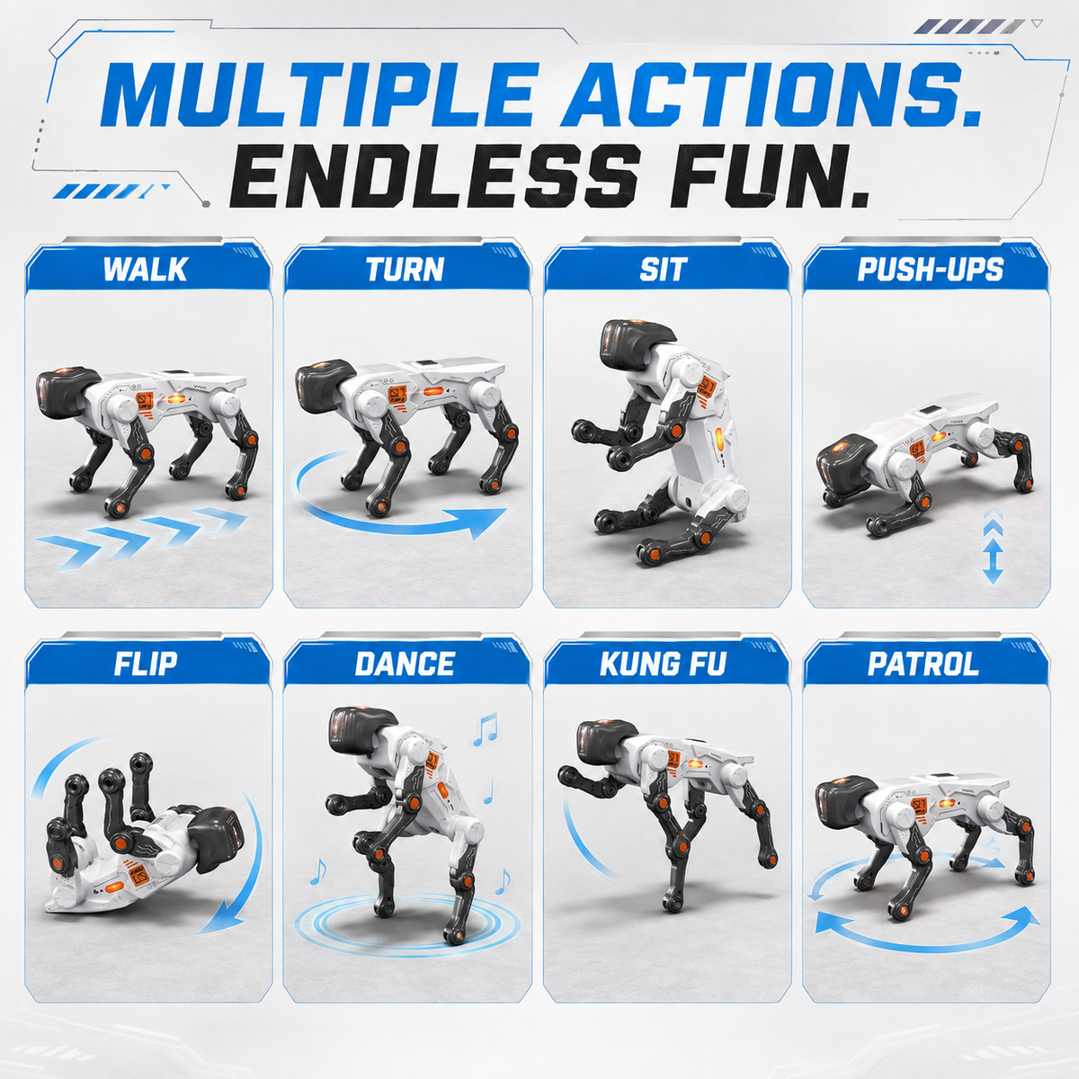 AI RC Robot Dog with Programmable Actions & Stunts, Ages 8+