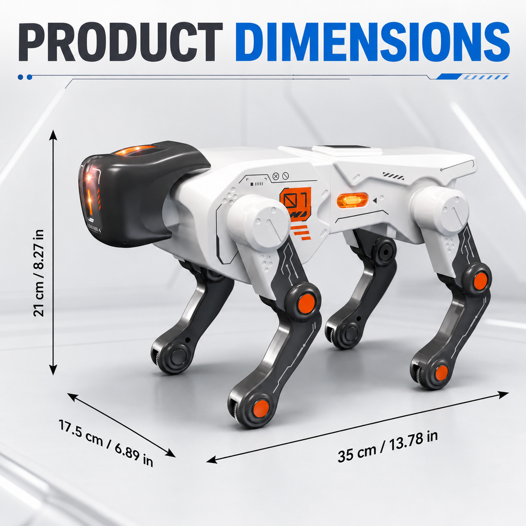 AI RC Robot Dog with Programmable Actions & Stunts, Ages 8+